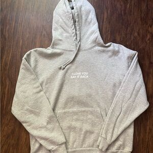 Lonely Ghost Gray “I Love You Say It Back” Hoodie